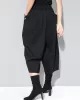 Cool Wide Leg Loose Solid Color Casual Three-Quarter Pants Bottoms