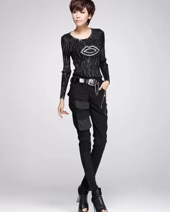 Original Cool Split-Joint With Pockets Zipper Casual Pants Bottoms