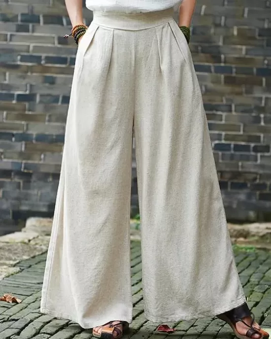 Vintage Casual Yoga Loose Wide Leg Pants