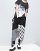 Loose Plaid Split-joint Harem Pants