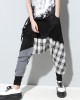 Loose Plaid Split-joint Harem Pants