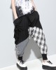 Loose Plaid Split-joint Harem Pants