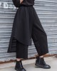 Chiffon Split-Joint Asymmetric Wide-Leg Pants