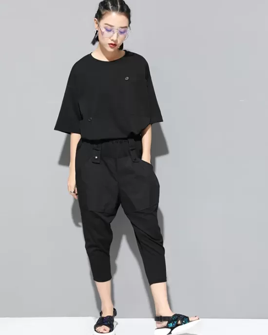 Loose Split-Joint Harem Pants