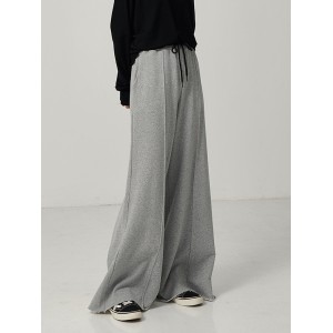 Casual Solid Column Wide Leg Pants