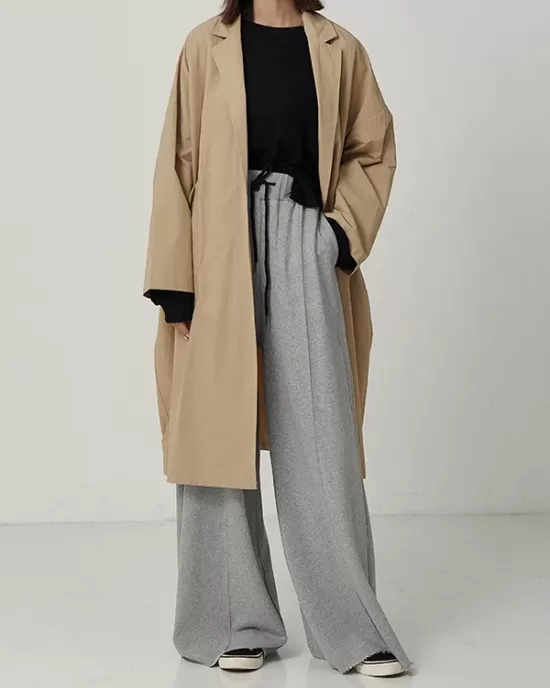 Casual Solid Column Wide Leg Pants