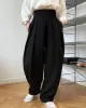 Loose Wide-Leg Velcro Suit Pants