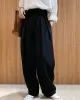 Loose Wide-Leg Velcro Suit Pants