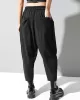 Stylish Black Asymmetric Elasticity Harem Pants