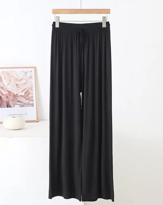 Solid Color Loose Modal Wide-Leg Casual Pants