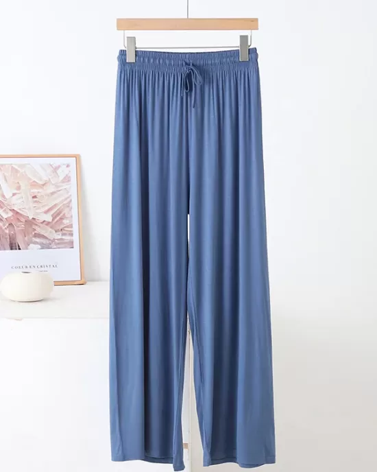 Solid Color Loose Modal Wide-Leg Casual Pants