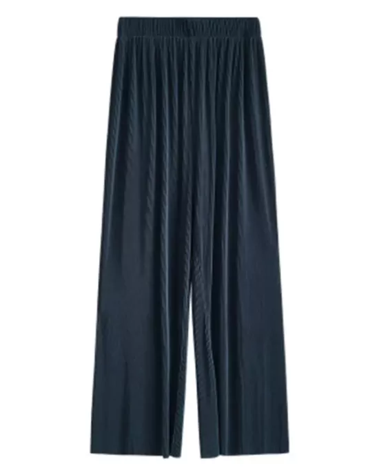 Pleated Solid Color Comfortable Casual Loose Wide-Leg Pants