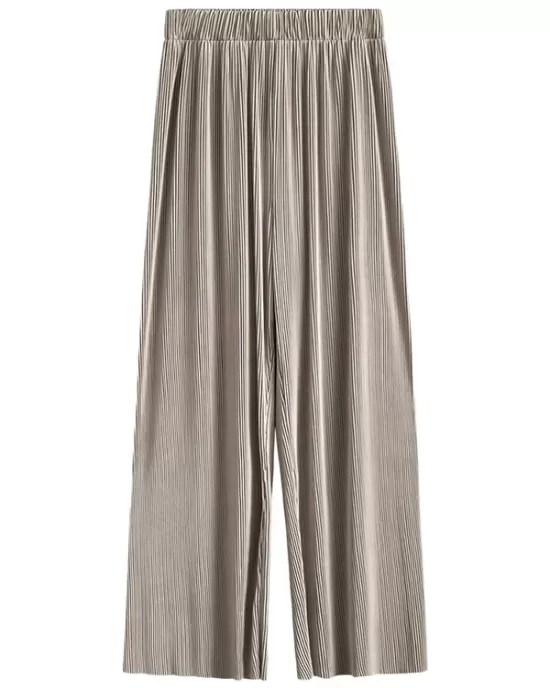 Pleated Solid Color Comfortable Casual Loose Wide-Leg Pants