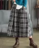 Artistic Retro Plaid A-Line Skirt