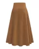 Simple  Asymmetric Split-Front Falbala Solid Color  Skirts Bottoms