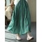 Casual Solid Color Empire A-Line Skirt