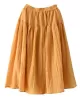 Casual Solid Color Empire A-Line Skirt