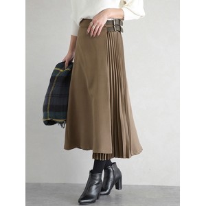 Graceful A-Line Pleated Skirt