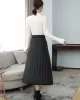 Vintage Loose Elasticity High-Waisted A-Line Padded Skirt Bottom