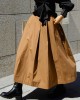 Solid Color A-line Loose Skirts Bottoms