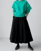 Solid Color A-line Loose Skirts Bottoms