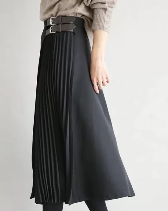 Graceful A-Line Pleated Skirt