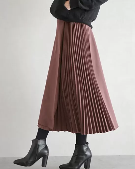 Graceful A-Line Pleated Skirt