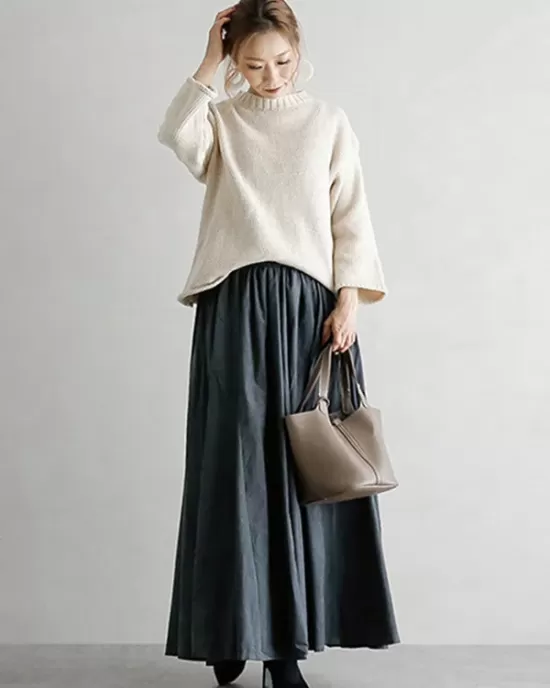 Elegant Split-Joint Color Skirt