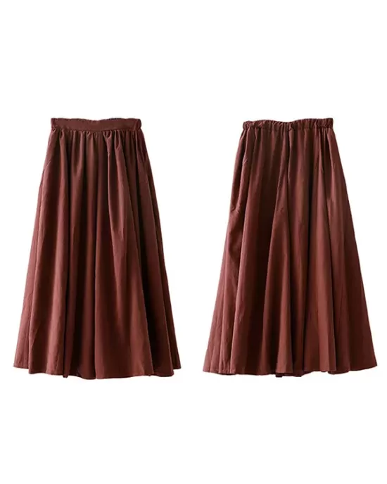 Elegant Split-Joint Color Skirt