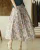 Original Floral Cotton-Blend A-Line Skirt