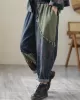 Contrast Color Fringed Split-Joint Long Sleeves Printed Outwear + Harem Pants  Two Pieces Set