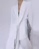 Solid Color Column Long Sleeves Lapel Blazer Top&Pants Two Pieces Set