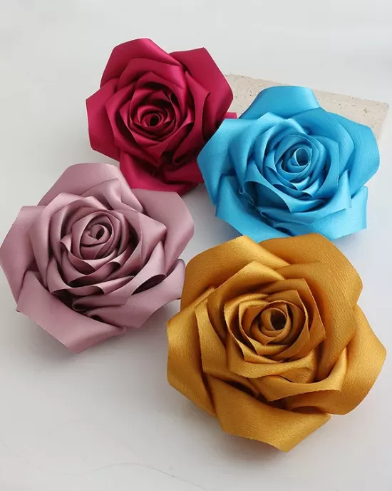 Flower Shape Solid Color Brooch Accessories