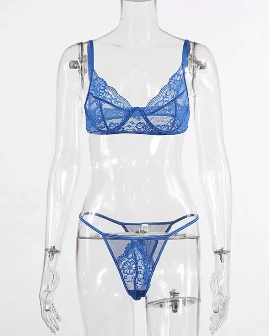 Lace See-Through Underwired Erotic Lingerie