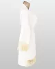 Breathable Flexible Smooth Split-Joint Long Sleeves Loose Deep V-Neck Robes