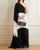 Batwing Sleeves Contrast Color Split-Side One-Shoulder Maxi Dresses