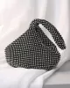 Geometric Rhine Stones Zipper Handbags