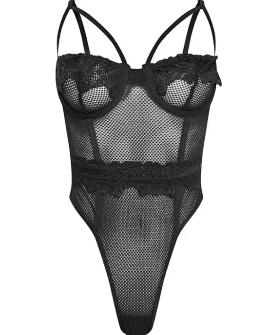 Sexy Gauze Underwired Split-Joint Teddy Lingerie