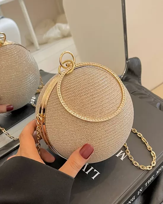 Chains Geometric Shiny Handbags Crossbody Bags Bags