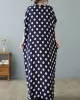 Urban Loose Batwing Sleeves Polka-Dot Printed A-Line Maxi Dress