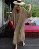 Loose Soft Batwing Sleeve Long Dress