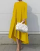 Casual Long Sleeves High-Low Solid Color Maxi Dresses