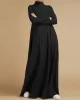 Casual Loose 4 Colors High-Neck Long Sleeves Maxi Dress