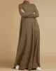 Casual Loose 4 Colors High-Neck Long Sleeves Maxi Dress