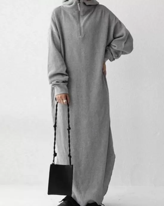 Simple Loose 2 Colors Long Dress