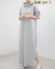 Simple Loose 2 Colors Long Dress