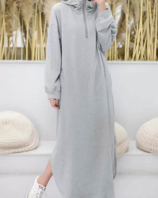 Simple Loose 2 Colors Long Dress