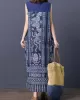 Loose National Style Sleeveless Long Dress