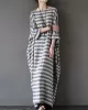 Vintage Loose Striped Dress