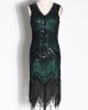 Evening H-Line Beads Sequined Tasseled Midi Dresses